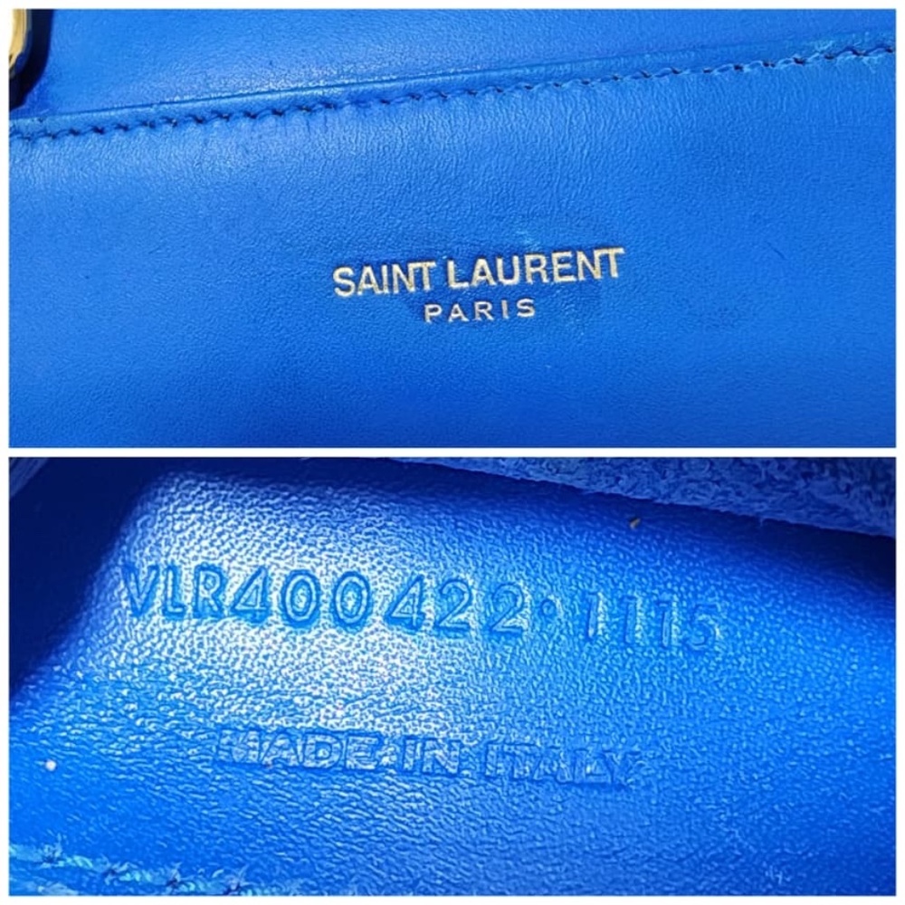 Authentic Saint Laurent Classic Duffle 6 Satchel Bag Blue - Picture 4 of 16